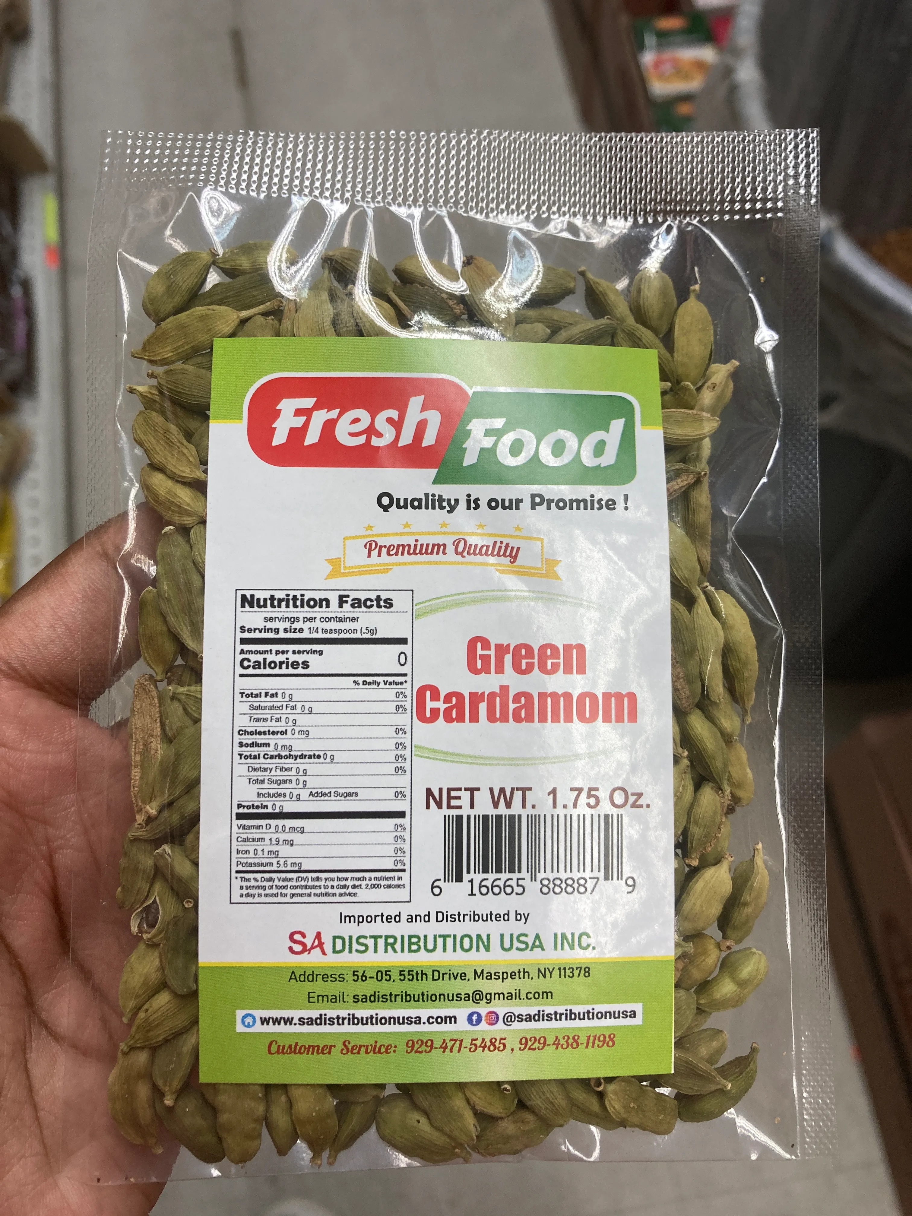 Fresh Food Green Cardamom 7oz