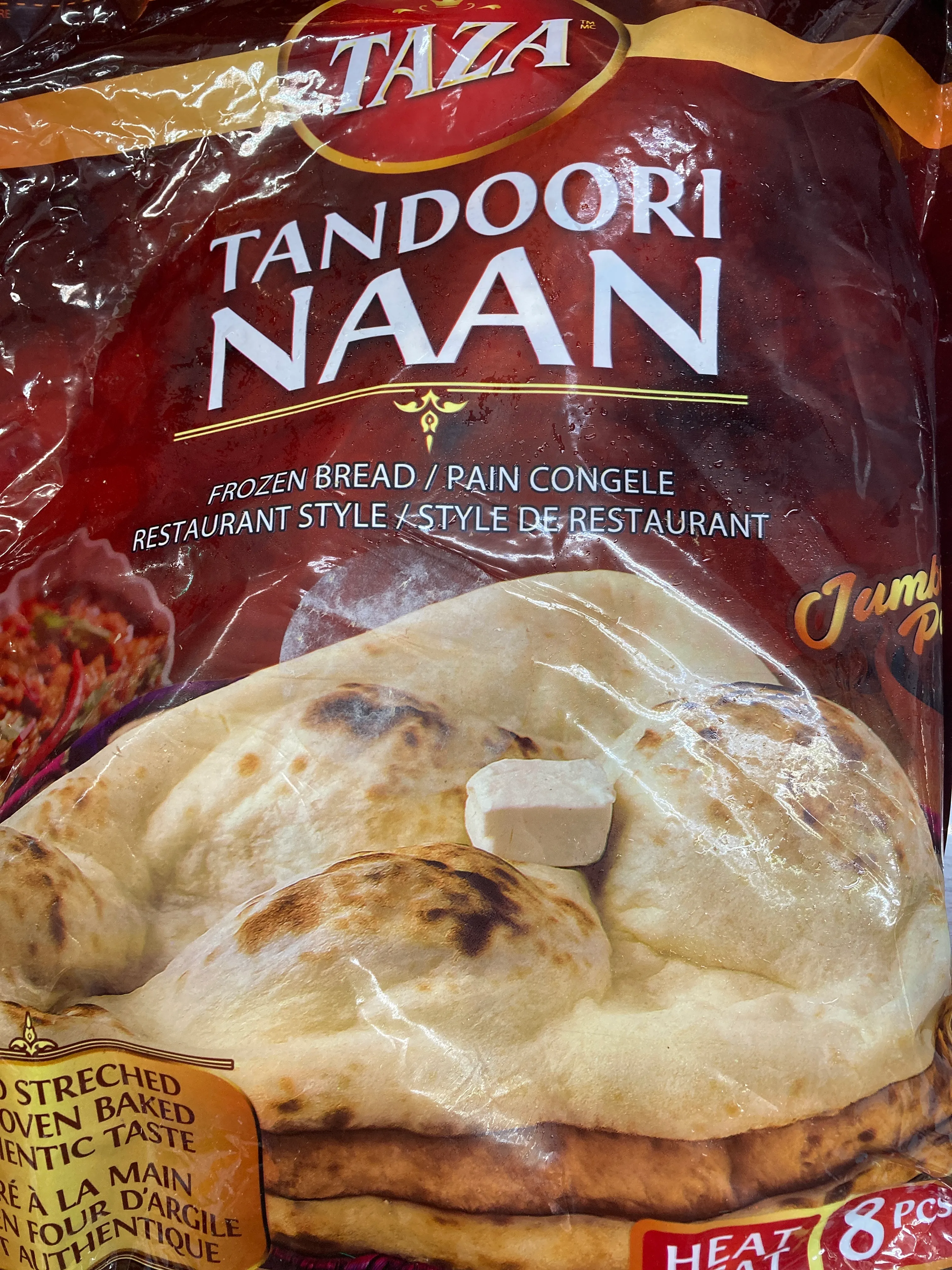 Taza Tandoori Naan 8pcs