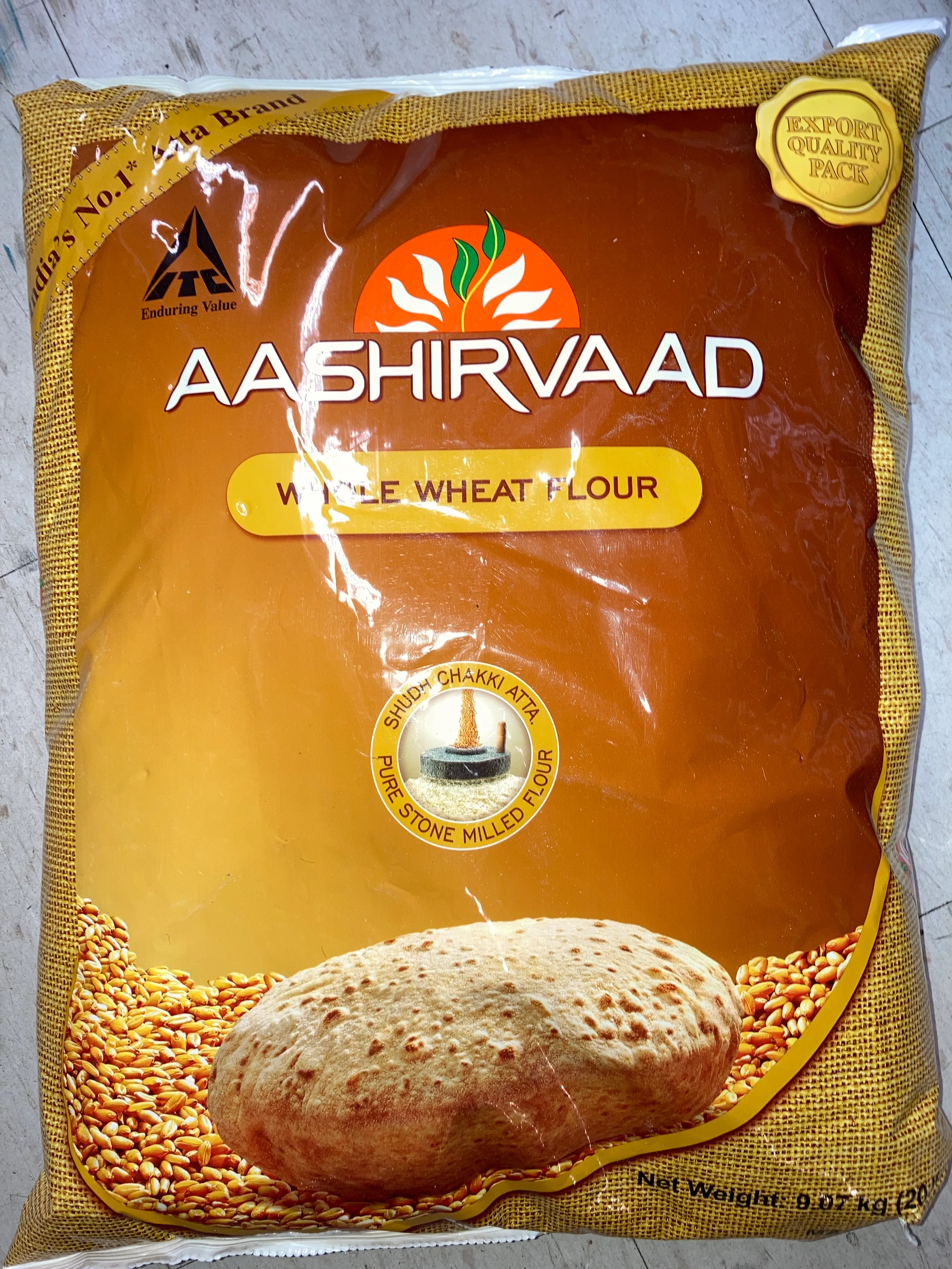 Aashirvaad Whole Wheat Flour 20lb
