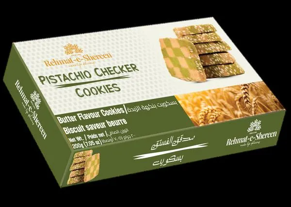 Rehmat-E-Shereen Pistachio Checker Cookies